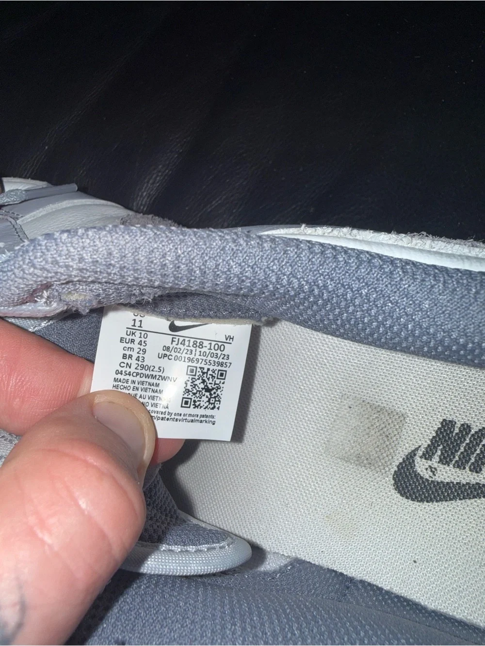 Nike Dunk Low “Grey Fog / Light Smoke Grey” – Size 11
